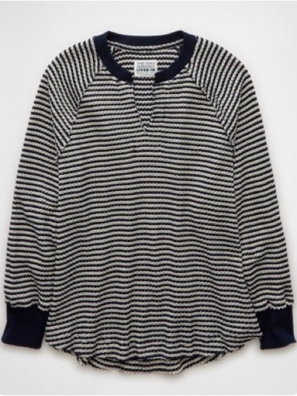 American Eagle Big Hug Notch Neck Waffle Sweatshirt